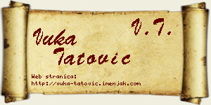 Vuka Tatović vizit kartica
